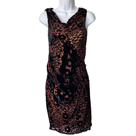 NWT Diane Von Furstenberg 2 Elliso Devore Velvet Sleeveless sheath Dress - Picture 2 of 16